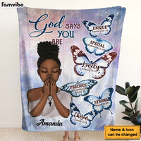 Personalized Gift For Daughter God Says I Am Blanket 31558 thumb 1