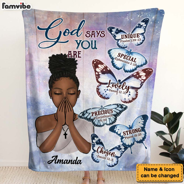 Personalized Gift For Daughter God Says I Am Blanket 31558 1
