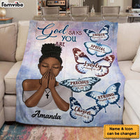 Personalized Gift For Daughter God Says I Am Blanket 31558 thumb 1