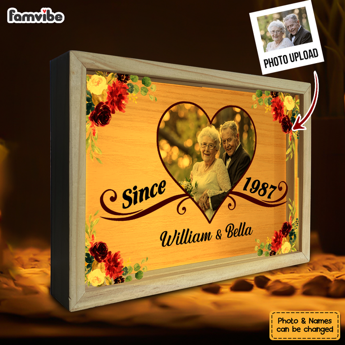 Personalized Gift For Couple Together Since Picture Frame Light Box 31560 1