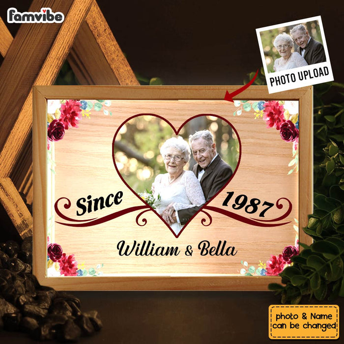 Personalized Gift For Couple Together Since Picture Frame Light Box 31560 1