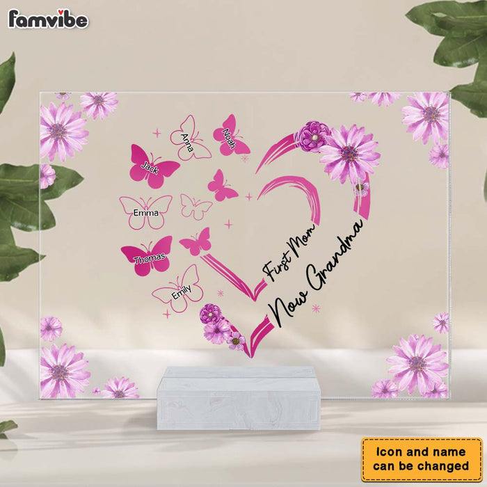 Personalized Gift For Nana First Mom Now Grandma Acrylic Plaque 31574 1