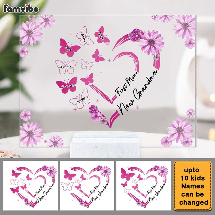Personalized Gift For Nana First Mom Now Grandma Acrylic Plaque 31574 1