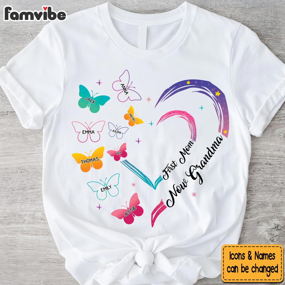 Personalized Gift For Nana First Mom Now Grandma Colorful Pattern Shirt Hoodie Sweatshirt 31576 Primary Mockup
