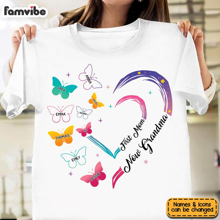 Personalized Gift For Nana First Mom Now Grandma Colorful Pattern Shirt - Hoodie - Sweatshirt 31576 1