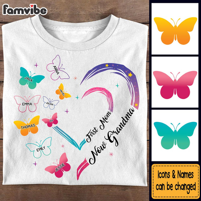 Personalized Gift For Nana First Mom Now Grandma Colorful Pattern Shirt - Hoodie - Sweatshirt 31576 1