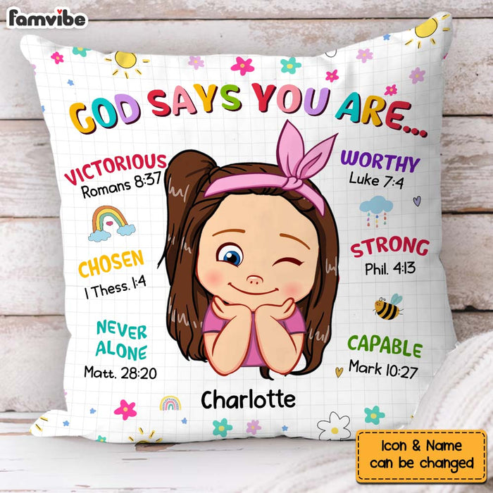 Personalized Gift For Granddaughter God Says You Are Pillow 31579 1