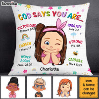 Personalized Gift For Granddaughter God Says You Are Pillow 31579 thumb 1