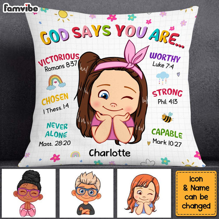 Personalized Gift For Granddaughter God Says You Are Pillow 31579 1
