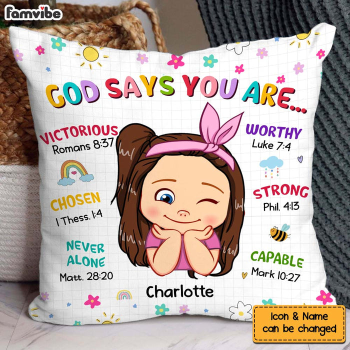 Personalized Gift For Granddaughter God Says You Are Pillow 31579 1