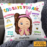 Personalized Gift For Granddaughter God Says You Are Pillow 31579 thumb 1