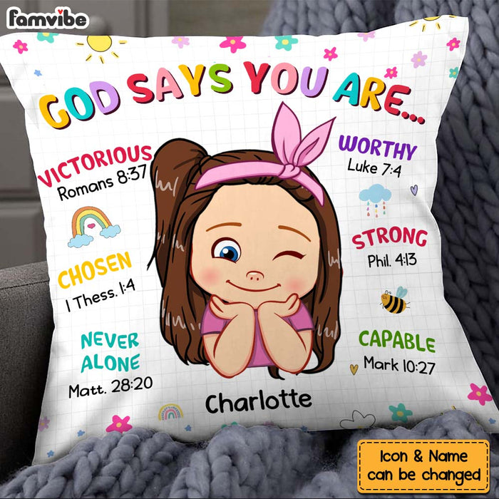 Personalized Gift For Granddaughter God Says You Are Pillow 31579 1