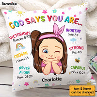 Personalized Gift For Granddaughter God Says You Are Pillow 31579 thumb 1