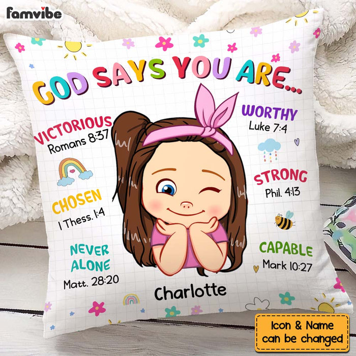 Personalized Gift For Granddaughter God Says You Are Pillow 31579 1