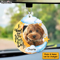 Personalized I Woof You To The Moon And Back Dog Lovers Transparent Acrylic Car Ornament 31580 thumb 1