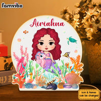 Personalized Gift For Granddaughter Mermaid Custom Shape Photo Light Box 31585 thumb 1