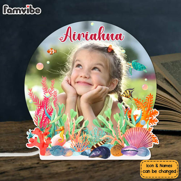 Personalized Gift For Granddaughter Mermaid Custom Shape Photo Light Box 31585 1