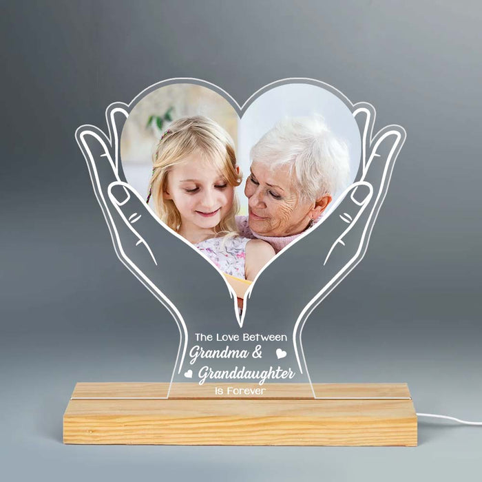 Personalized Gift The Love Between Grandma And Granddaughter Plaque LED Lamp Night Light 31591 1