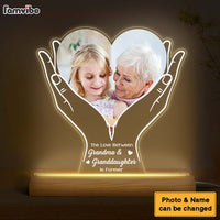 Personalized Gift The Love Between Grandma And Granddaughter Plaque LED Lamp Night Light 31591 thumb 1
