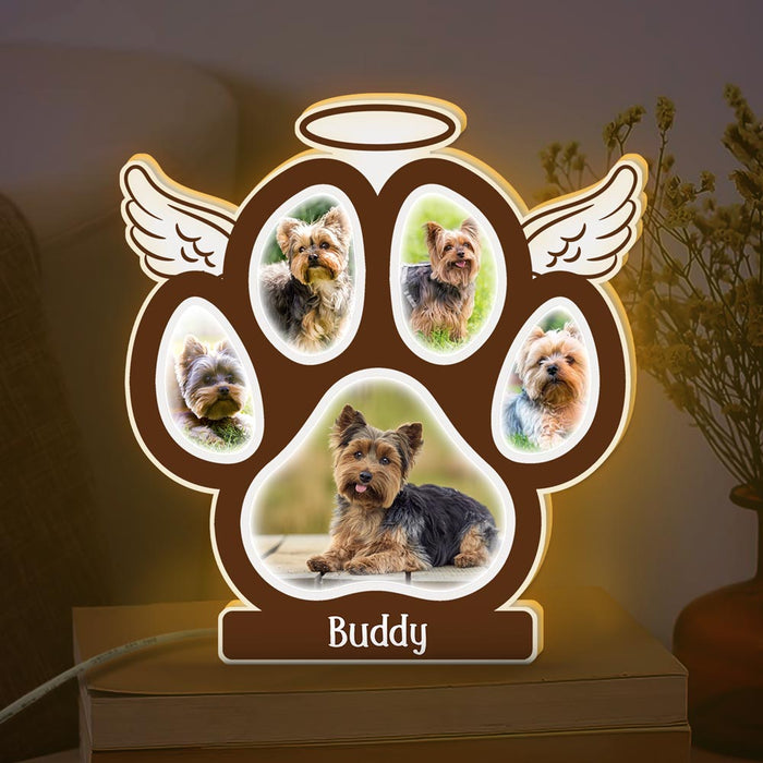 Personalized Dog Memorial Gift Upload Photo Custom Shape Photo Light Box 31592 1