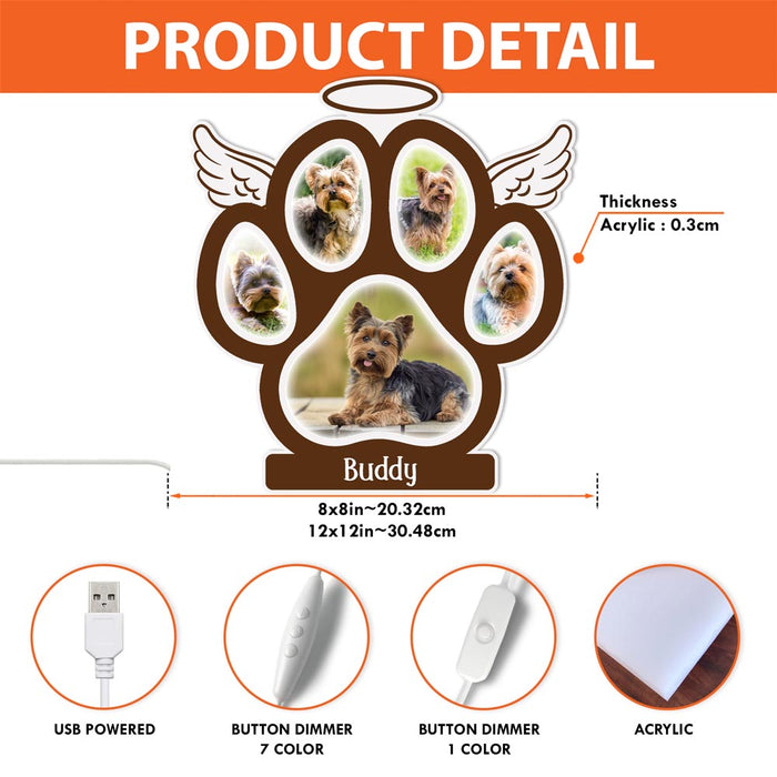 Personalized Dog Memorial Gift Upload Photo Custom Shape Photo Light Box 31592 1