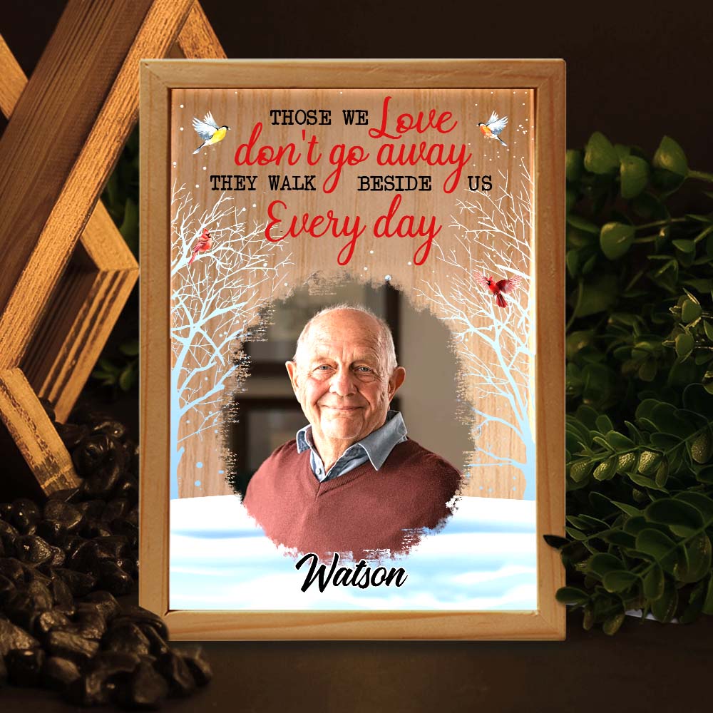 Personalized Memorial Gift Those We Love Don't Go Away Picture Frame Light Box 31593 Primary Mockup