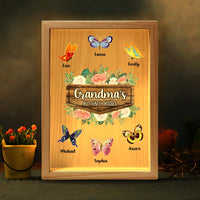 Personalized Gift For Nana Grandma's Butterfly Kisses Picture Frame Light Box 31594 thumb 1