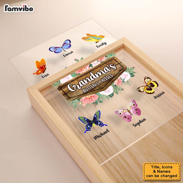 Personalized Gift For Nana Grandma's Butterfly Kisses Picture Frame Light Box 31594 1