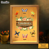 Personalized Gift For Nana Grandma's Butterfly Kisses Picture Frame Light Box 31594 thumb 1