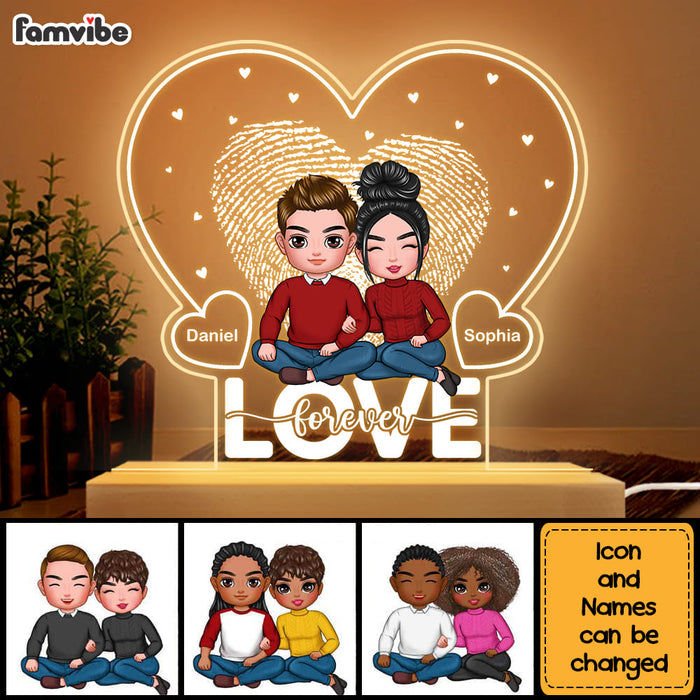 Personalized Couple Love Forever Plaque LED Lamp Night Light 22967 1