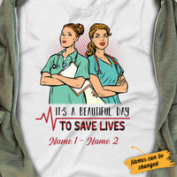 Personalized Nurse Friends Save Lives T Shirt SB32 95O34 thumb 1