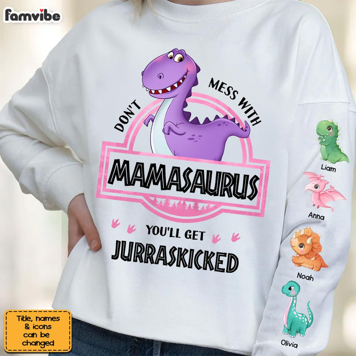 Personalized Gift For Grandma Saurus Unisex Sleeve Printed Standard Sweatshirt 31605 1