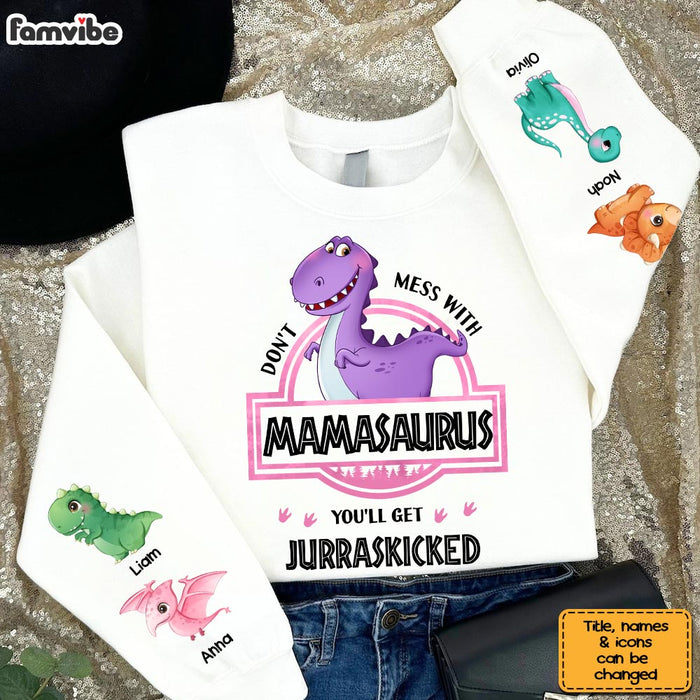 Personalized Gift For Grandma Saurus Unisex Sleeve Printed Standard Sweatshirt 31605 1