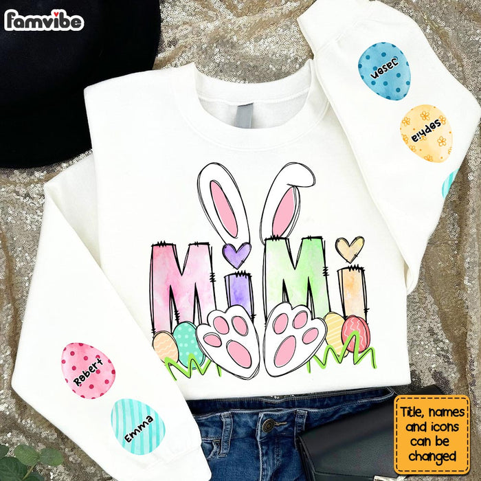 Personalized Easter Gift For Grandma Bunny Unisex Sleeve Printed Standard Sweatshirt 31609 1