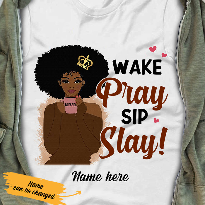Personalized BWA Coffee Wake Pray Sip T Shirt AG281 30O36 1