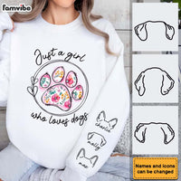 Personalized Gift For Dog Mom Just A Girl Who Loves Dogs Unisex Sleeve Printed Standard Sweatshirt 31615 thumb 1