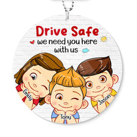 Personalized Gift For Grandpa Dad Drive Safe We Need You Transparent Acrylic Car Ornament 31626 thumb 1