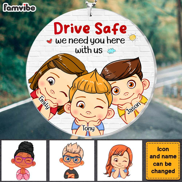 Personalized Gift For Grandpa Dad Drive Safe We Need You Transparent Acrylic Car Ornament 31626 1