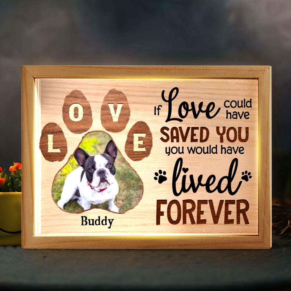 Personalized Dog Memorial Upload Photo You Would Have Lived Forever Picture Frame Light Box 31630 Primary Mockup