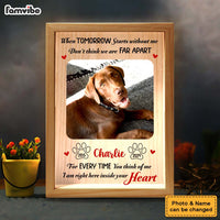 Personalized Dog Memorial Photo  I'm Right Here Inside Your Heart Picture Frame Light Box 31632 thumb 1