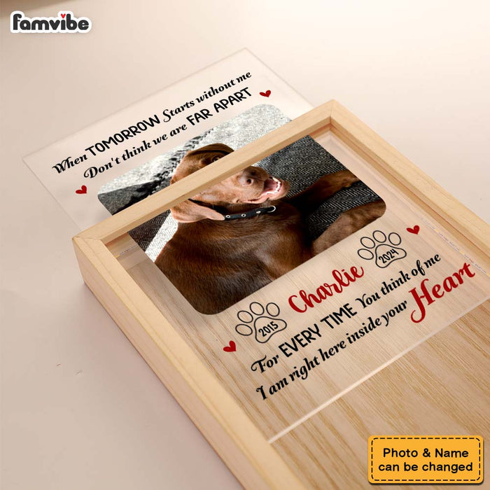Personalized Dog Memorial Photo  I'm Right Here Inside Your Heart Picture Frame Light Box 31632 1
