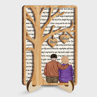 Personalized Gift For Couple Anniversary Poem  Song All Of Me 2 Layered Wooden Plaque 31633 thumb 1