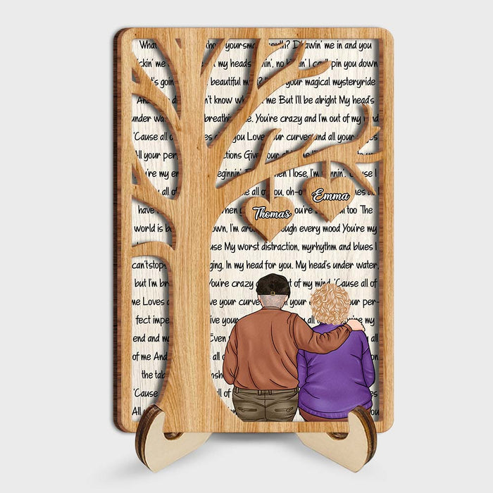 Personalized Gift For Couple Anniversary Poem  Song All Of Me 2 Layered Wooden Plaque 31633 1