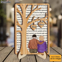 Personalized Gift For Couple Anniversary Poem  Song All Of Me 2 Layered Wooden Plaque 31633 thumb 1