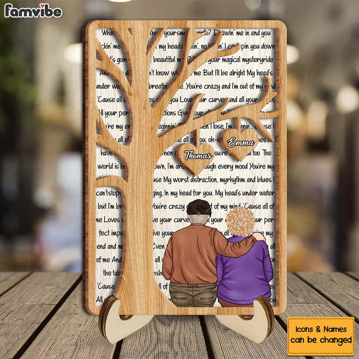 Personalized Gift For Couple Anniversary Poem  Song All Of Me 2 Layered Wooden Plaque 31633 1