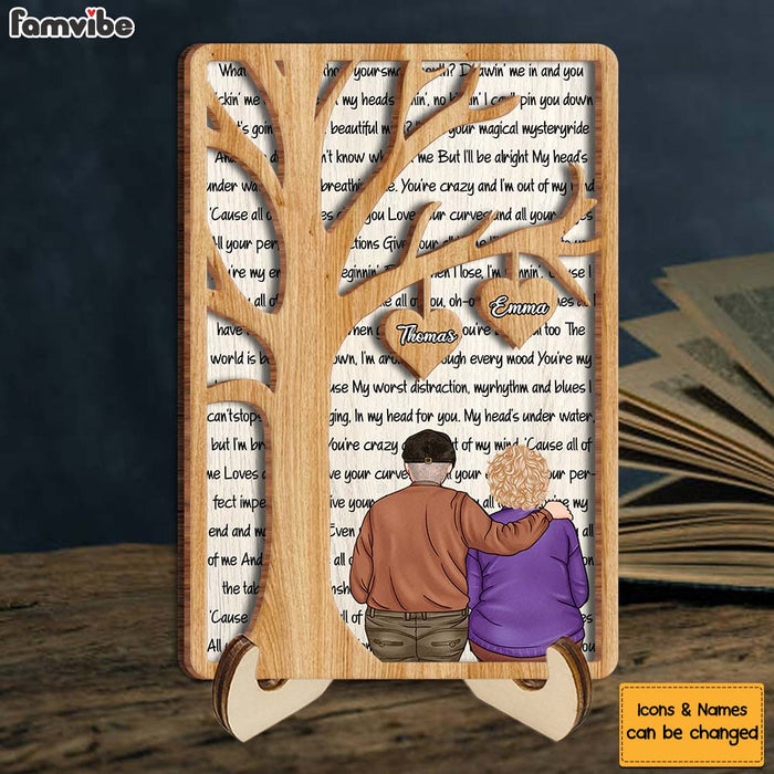 Personalized Gift For Couple Anniversary Poem  Song All Of Me 2 Layered Wooden Plaque 31633 1