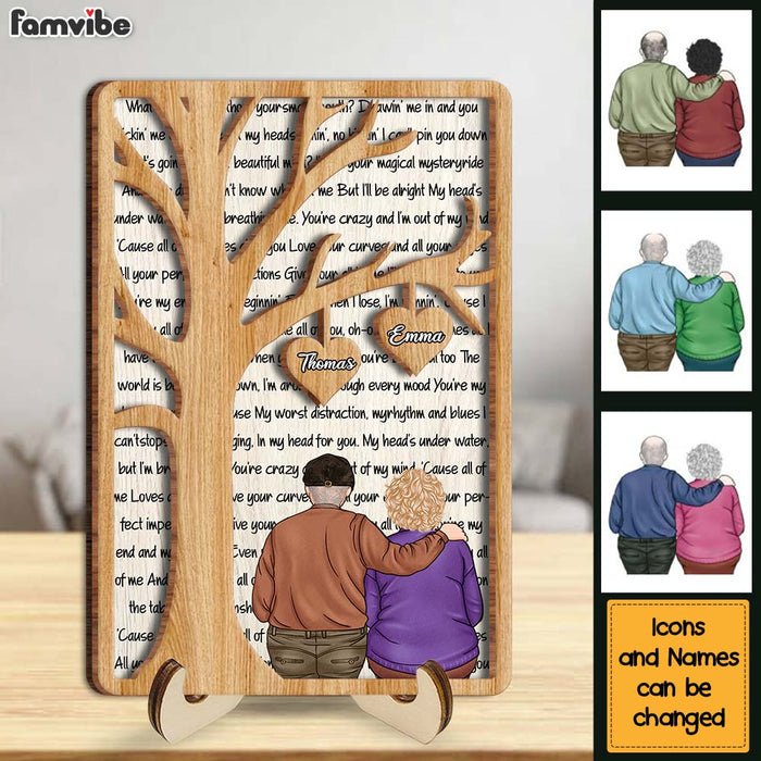 Personalized Gift For Couple Anniversary Poem  Song All Of Me 2 Layered Wooden Plaque 31633 1