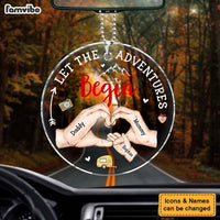 Personalized Gift For Family Let The Adventures Begin Transparent Acrylic Car Ornament 31638 thumb 1