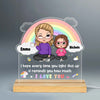 Personalized Gift For Granddaughter Grandma I Hope Every Time You Light This Up Plaque LED Lamp Night Light 31641 1