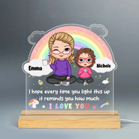 Personalized Gift For Granddaughter Grandma I Hope Every Time You Light This Up Plaque LED Lamp Night Light 31641 thumb 1